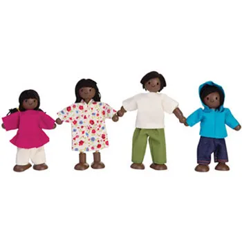 Plan Toys Doll Family - African American - Modern Teaching Aids NZ