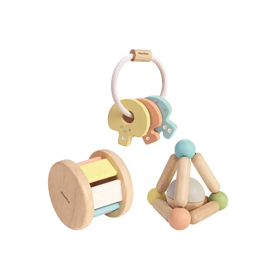 PlanToys - Baby Pastel Rattles Set of 3