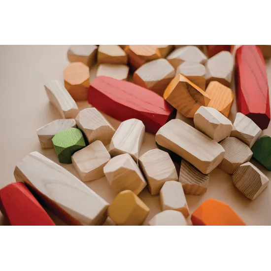 Wooden Stacking Gems - 50 pieces - Modern Teaching Aids NZ