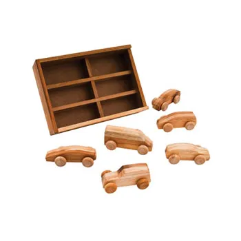 Wooden Cars - Set of 6 - Modern Teaching Aids NZ