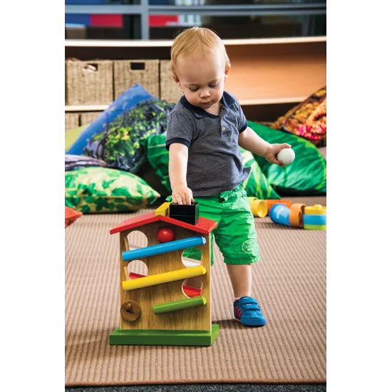 Wooden Ball Rolling House - Modern Teaching Aids NZ