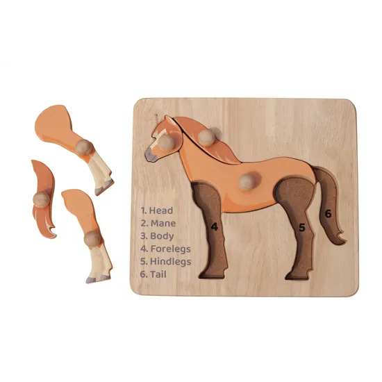 Horse Knob Puzzle - 6 Pieces