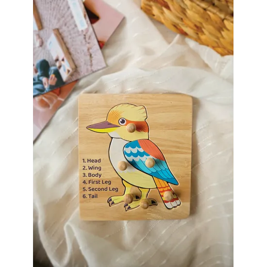 Kookaburra Knob Puzzle - 6 Pieces