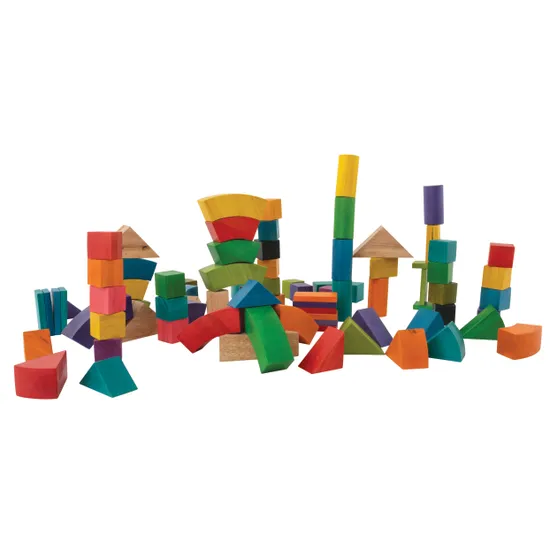 Colourful Wooden Blocks - 100cm - Modern Teaching Aids NZ
