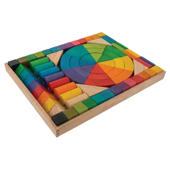Colourful Wooden Blocks - 100cm - Modern Teaching Aids NZ