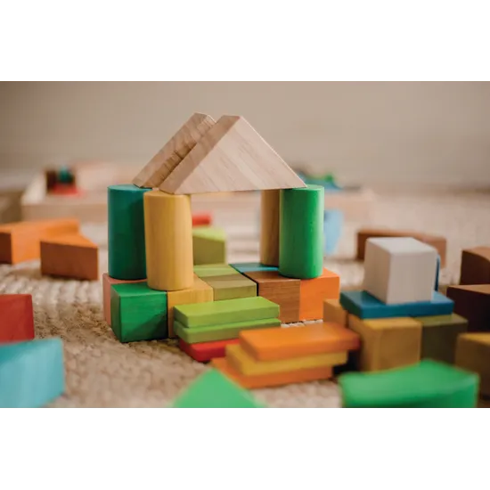 Colourful Wooden Blocks - 100cm - Modern Teaching Aids NZ