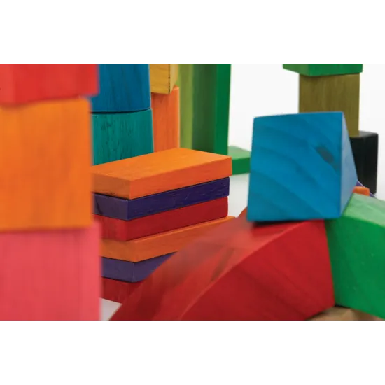 Colourful Wooden Blocks - 100cm - Modern Teaching Aids NZ