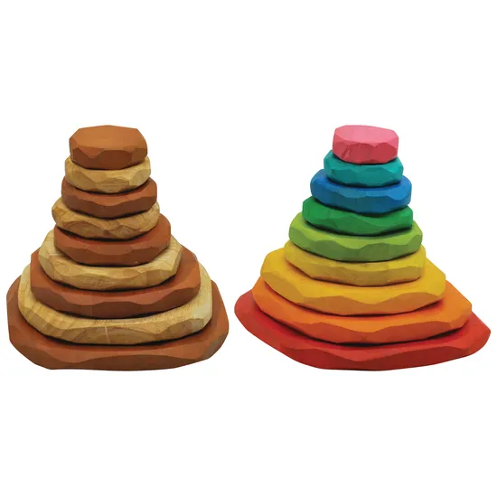 Timber Stacking Stones - Set of 18 - Modern Teaching Aids NZ
