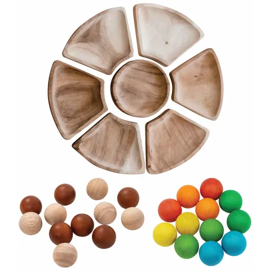 Flower Tray with Wooden Balls