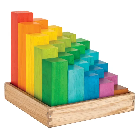 Rainbow Building Blocks - 25 pieces - Modern Teaching Aids NZ