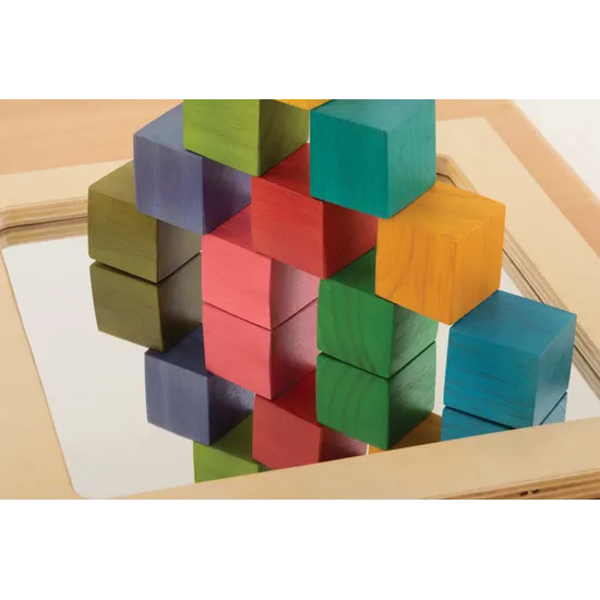 Geometric Rainbow Blocks - 38 pieces - Modern Teaching Aids NZ