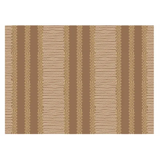 Brown Striped Rug - 2.74 (L) x 2 (W) m