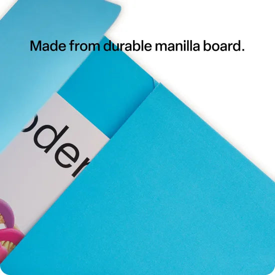 Document Wallet Foolscap Blue - Modern Teaching Aids NZ