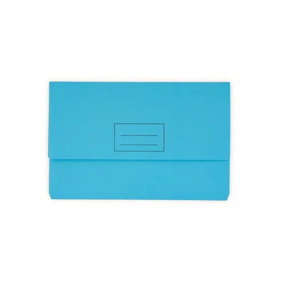 Document Wallet Foolscap Blue - Modern Teaching Aids NZ