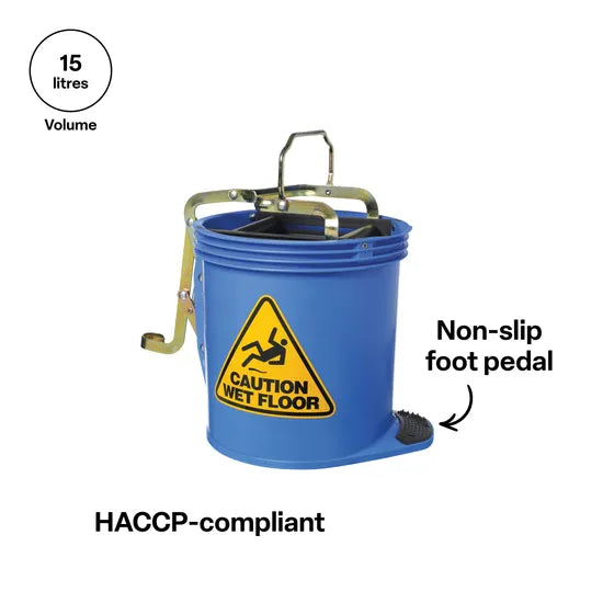 Contractor Mop Wringer Bucket Blue - 15 L - Modern Teaching Aids NZ