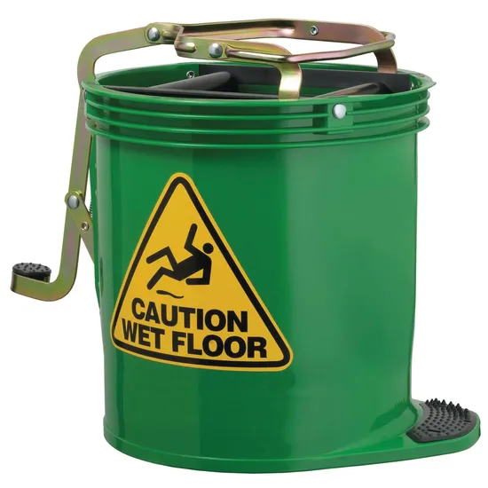 Contractor Mop Wringer Bucket Green - 15 L - Modern Teaching Aids NZ