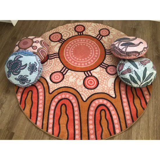 Camp Site Round Rug - Modern Teaching Aids NZ