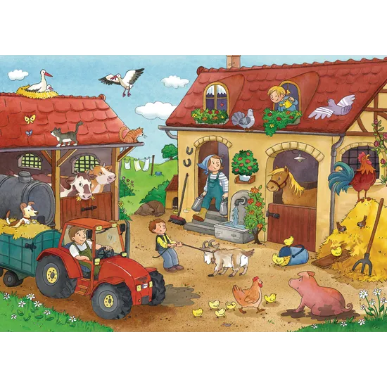 Rburg - Working on the Farm Puzzle 2x12pc - Modern Teaching Aids NZ