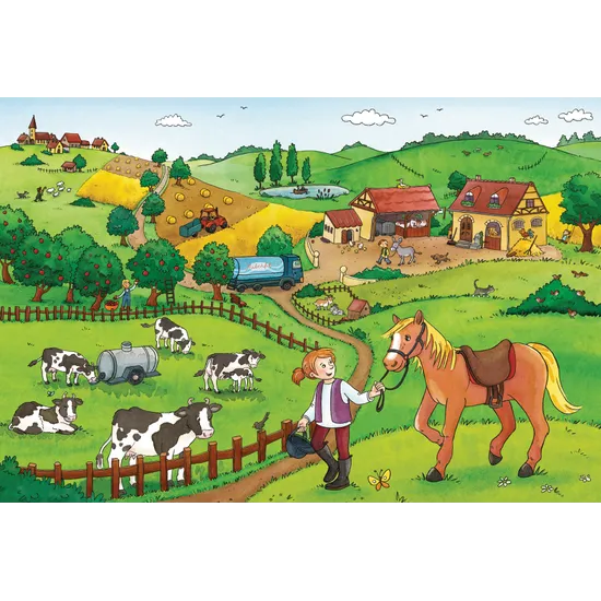 Rburg - Working on the Farm Puzzle 2x12pc - Modern Teaching Aids NZ