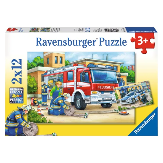 Ravensburger Police and Firefighters Puzzle Set of 2 - Modern Teaching Aids NZ
