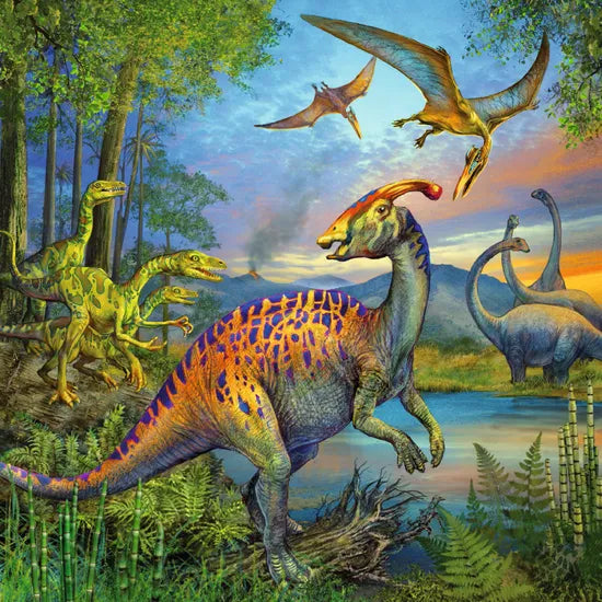 Rburg - Dinosaur Fascination Puzzle 3x49pc - Modern Teaching Aids NZ