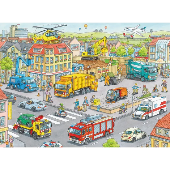Ravensburger Vehicles in the City Puzzle 100 Pieces - Modern Teaching Aids NZ