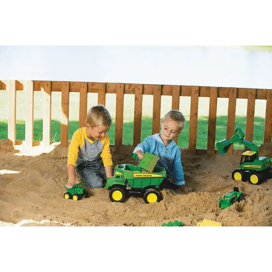 John Deere Dump Truck 38cm with Garden Tools - Modern Teaching Aids NZ