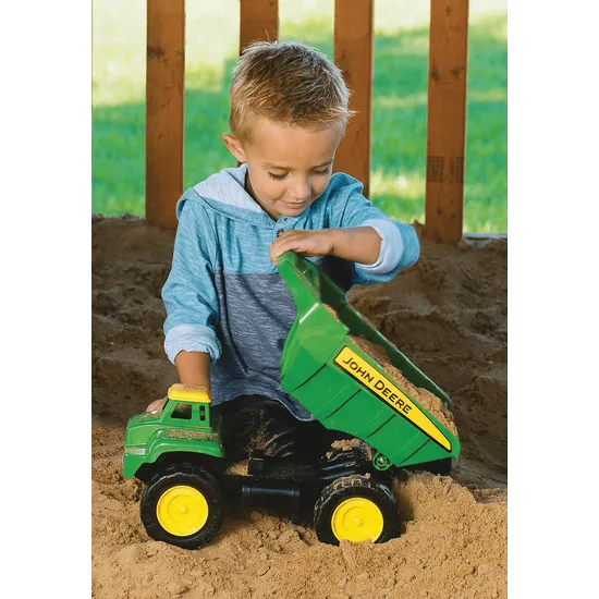 John Deere Dump Truck 38cm with Garden Tools - Modern Teaching Aids NZ