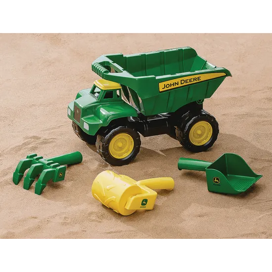John Deere Dump Truck 38cm with Garden Tools - Modern Teaching Aids NZ