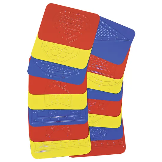 Teach Me Shapes Rubbing Plates - Set of 16 - Modern Teaching Aids NZ