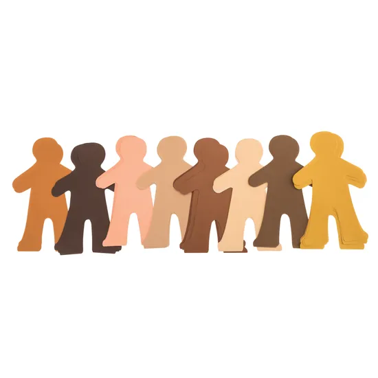 Skin-Toned Doll Paper Shapes - Pack of 40 - Modern Teaching Aids NZ