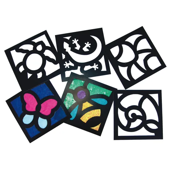 Junior Stained Glass Frames - Pack of 24 - Modern Teaching Aids NZ