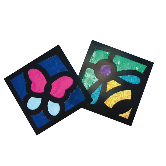 Junior Stained Glass Frames - Pack of 24 - Modern Teaching Aids NZ