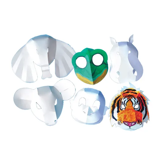 Wild Animal 3D Cardboard Masks - Pack of 30 - Modern Teaching Aids NZ
