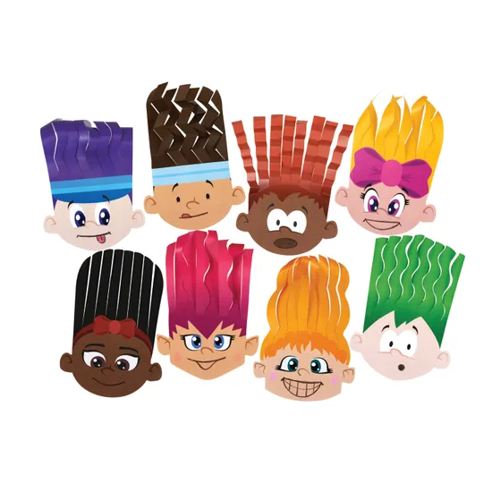 Scissor Skills Hairstyle Paper - Pack of 32 - Modern Teaching Aids NZ