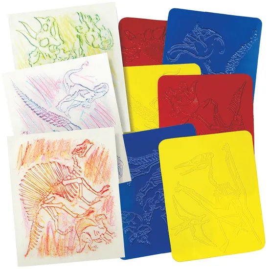 Dinosaur Rubbing Plates - Set of 6 - Modern Teaching Aids NZ