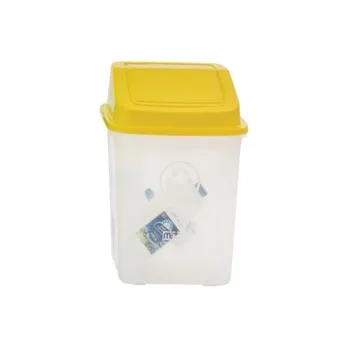 Recycling Bin - Transparent, Yellow, 30 L