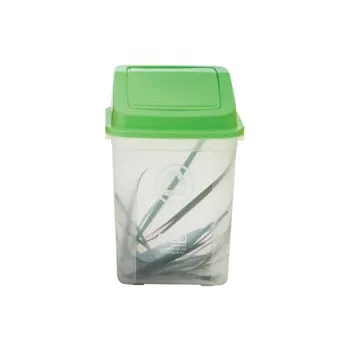 Recycling Bin - Transparent, Green, 30 L