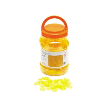 Teachables Translucent Round Counters - 2.5cm Yellow, 1000 Pieces - Modern Teaching Aids NZ