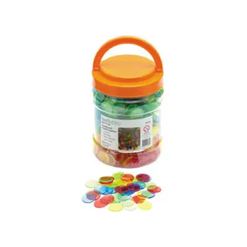 Teachables Translucent Round Counters - 2.5cm, 4 Colours, 1000 Pieces - Modern Teaching Aids NZ