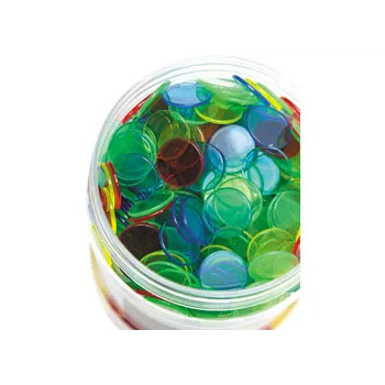 Teachables Translucent Round Counters - 2.5cm, 4 Colours, 1000 Pieces - Modern Teaching Aids NZ