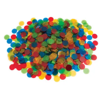 Teachables Translucent Round Counters - 2.5cm, 4 Colours, 1000 Pieces - Modern Teaching Aids NZ