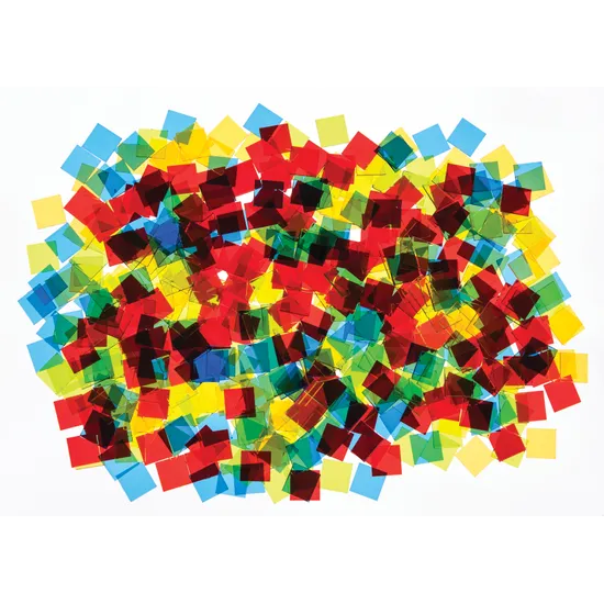 Teachables Translucent Square Counters - 4 Colours, 1000 Pieces - Modern Teaching Aids NZ