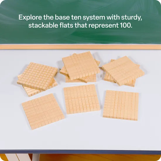 Teachables Multi Base Ten Flats - Numeracy Manipulatives, Set of 10 - Modern Teaching Aids NZ