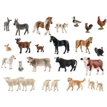 Schleich - Farm Animals, Set of 25 - Modern Teaching Aids NZ