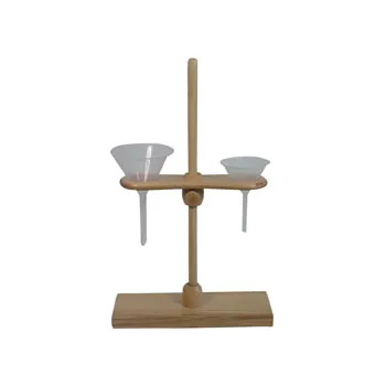 Funnel Holder - Wood Two Funnels - Modern Teaching Aids NZ