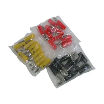 Banana Leads - Red Yellow & Black, Pack of 30