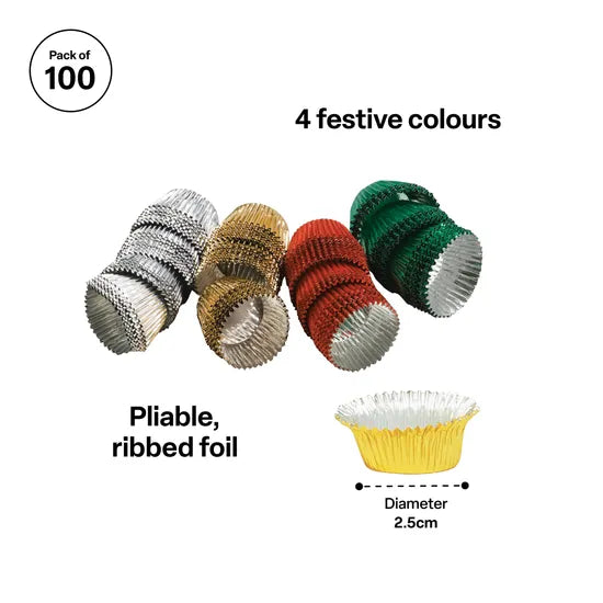 Patty Pans Foil 25mm - Pack of 100 - Modern Teaching Aids NZ