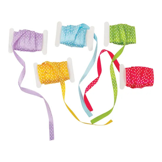 Polka Dot Ribbon - Pack of 5 - Modern Teaching Aids NZ
