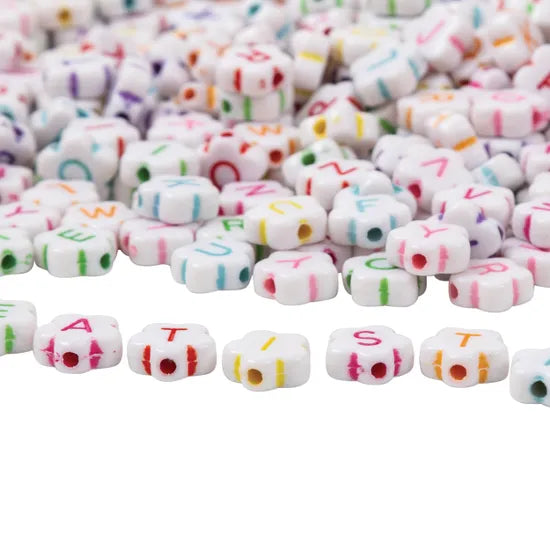 Flower Alphabet Beads - 200 g - Modern Teaching Aids NZ